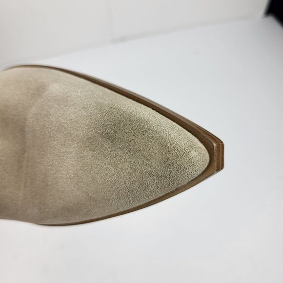 Marc Fisher Ltd Oshay Beige Suede Leather Pointed Toe Ankle Bootie Size 12M - Picture 7 of 11